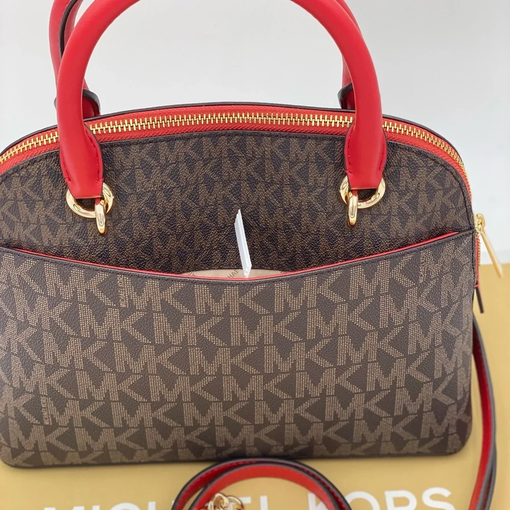 MICHAEL KORS Jet Set Medium Logo Dome Satchel XBODY - Picture 5 of 10